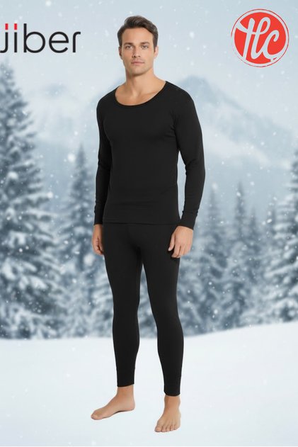 Men's Anti-Sweat Non-Irritating Winter Thermal Leggings Bottom-Top Underwear Set