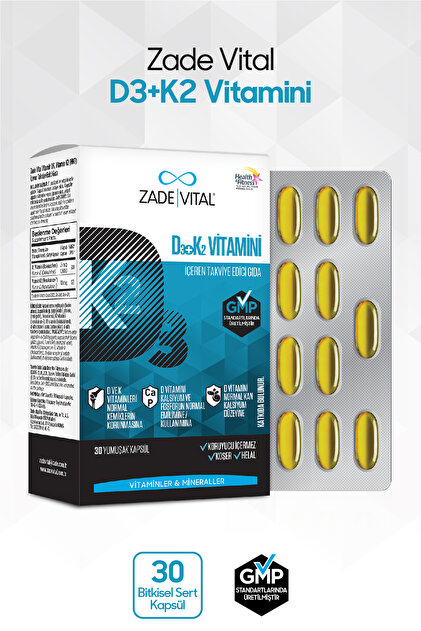 Zade Vital D3+k2 Vıtamını Blıster 30 Kap. -zade Vıtal - Fiyatı