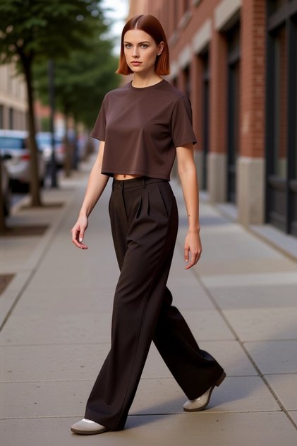 Women Fashion Wide Leg Palazzo Pants Solid Pattern Regular Waist Wide Leg Comfortable Daily Modern Design