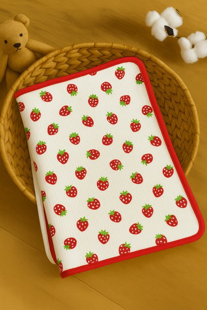 Printed Corduroy Baby Swaddle Blanket, Size 90/80
