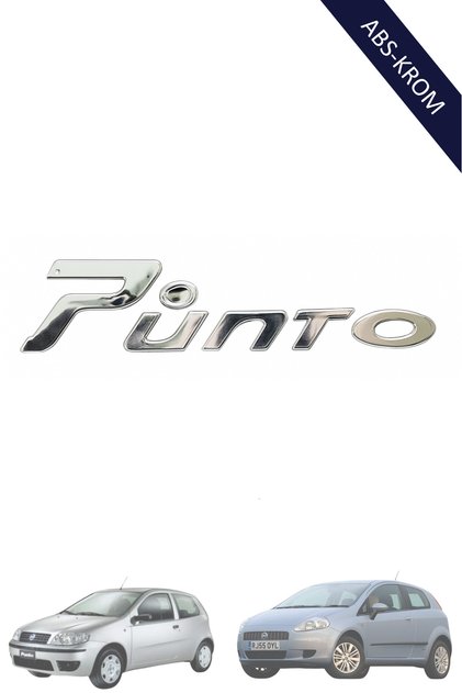 Chrome Punto Lettering Emblem Compatible with Old Models of Fiat Punto