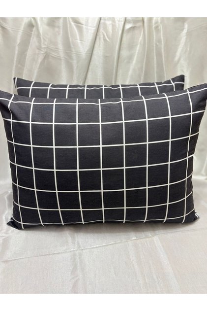 Gray Square | 2 Zippered 50X70 cm Pillowcases