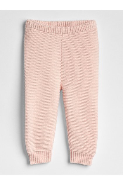 Bebek Pembe Örme Jogger Eşofman Altı