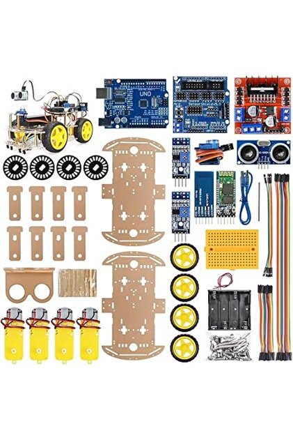 Sevimle Store 4 Teker Robot Araba Kodlama Seti 4WD-BLE (Arduino