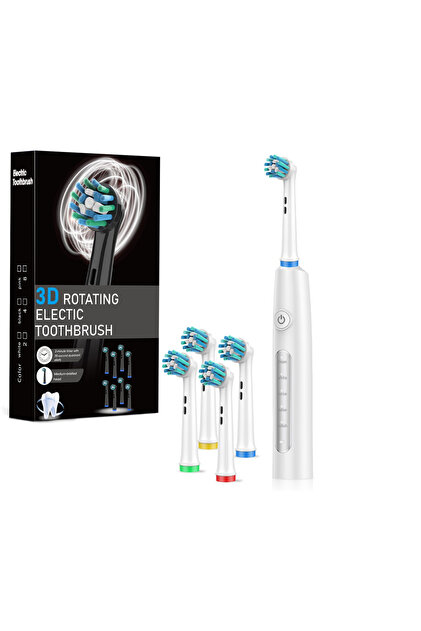 Periuta de Dinti Electrica, 5 Moduri, 8000 Pulsatii/min, IPX7 Waterproof, 4 Capete, Perii DuPont