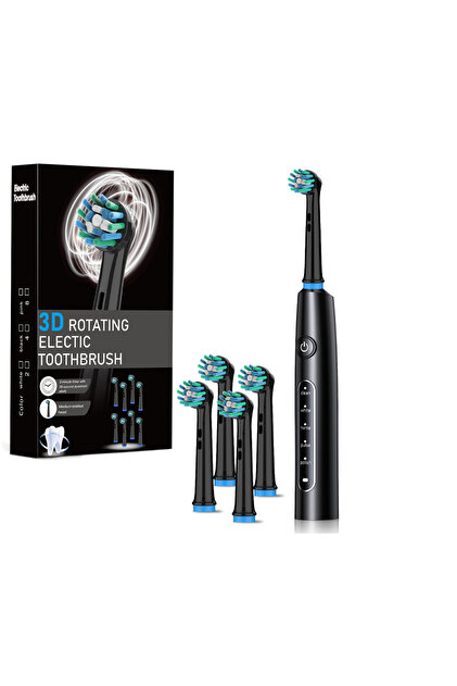 Periuta de Dinti Electrica, 5 Moduri, 8000 Pulsatii/min, IPX7 Waterproof, 4 Capete, Perii DuPont