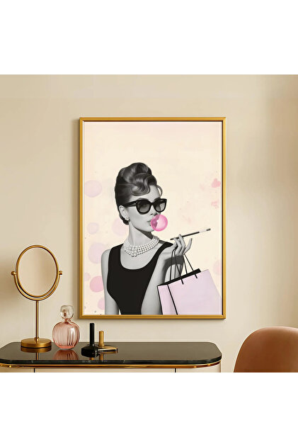 512 STORE Vintage Artist Audrey Hepburn Black/White Çerçevesiz
