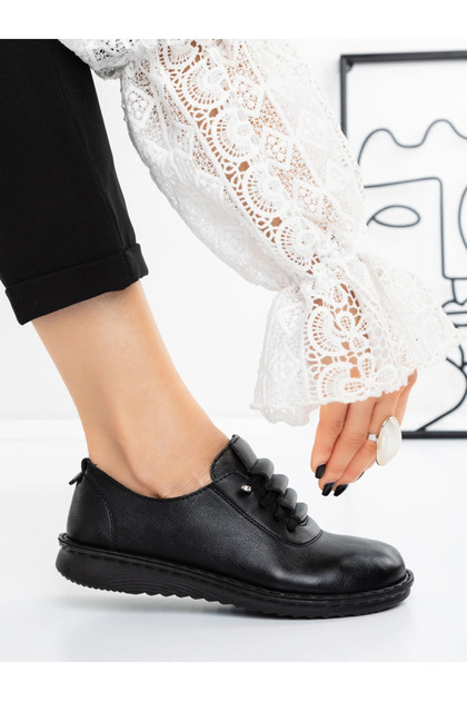 Pantofi Casual Dama 5XJ27 Negru