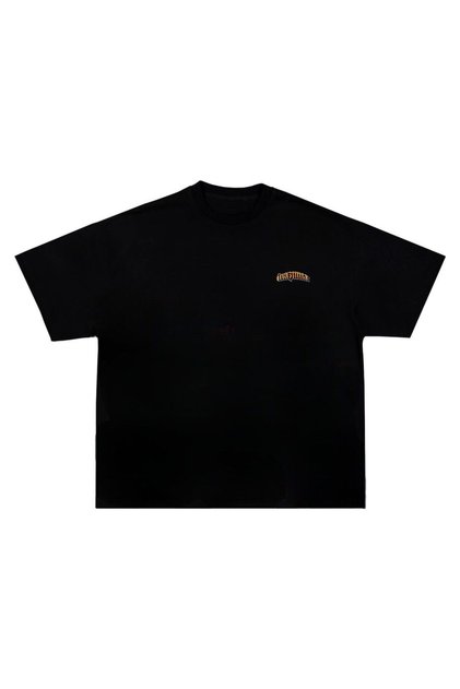 Unisex Oversized Printed Cotton Crew Neck Short Sleeve Black T-Shirt Inazuma Style