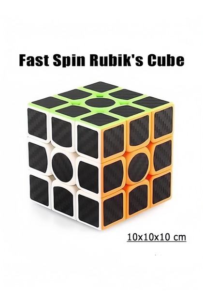 Fast Spin Rubik's Cube, Third-order Magic Cube, Rubik Cube with Color Bottom Carbon Fiber Sticker