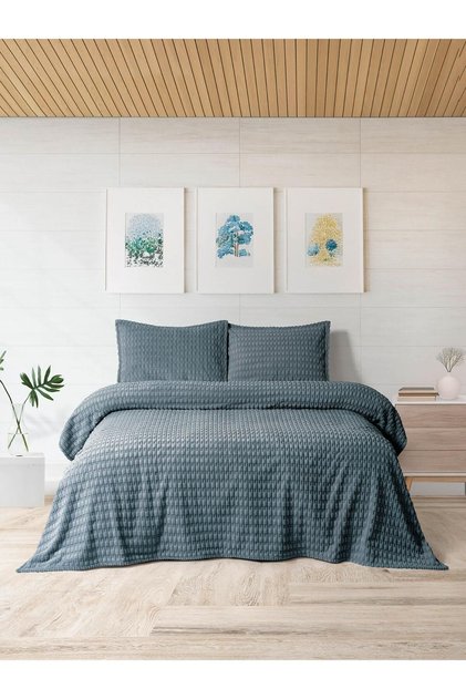 Modern Twist 3 Piece Double Blanket Set Boxed 220X240 Ocean