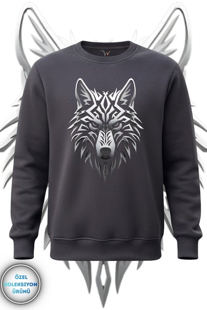 Kurt and Turk Special Collection Series-7 Design Printed 3 İp Ş Fleece-Lined 100% Cotton Sweatshirt