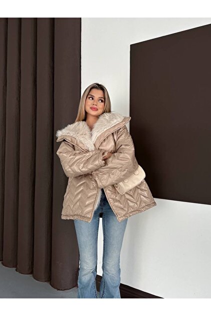 Kemerli İçi Kürklü Şişme Mont: Sıcaklık ve Stil