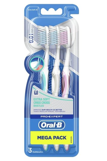 Oral B Criss Cross Extra Soft 3 Pack Toothbrush