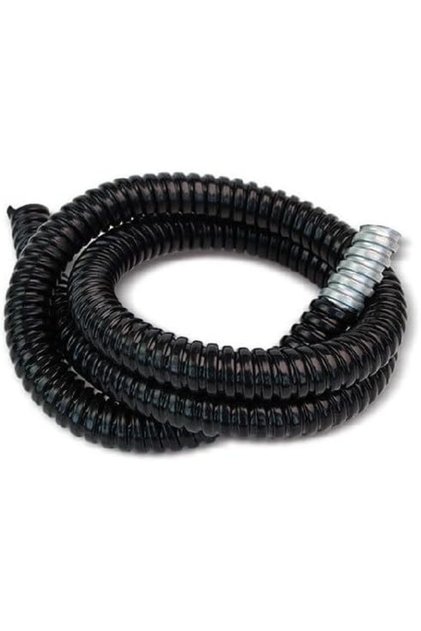Electrical GI Conduit Flexible Pipe PVC Coated for Cable Protection Black (25mm)