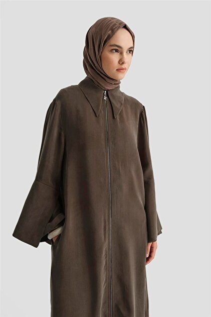 Armine Çift Manşetli Ferace 25Y8306 Kakao - Fiyatı, Yorumları