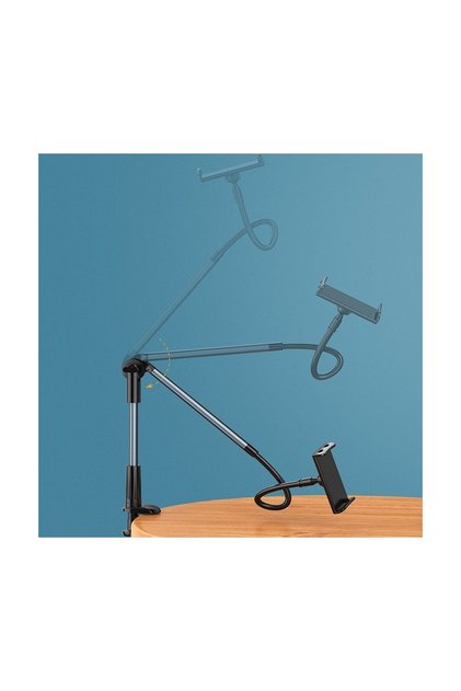 12.9” Flexible Long Arm Adjustable Desktop Tablet & Phone Holder Stand Bracket
