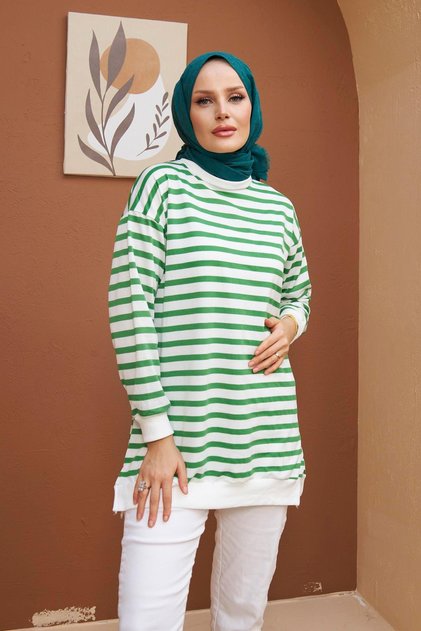 Colorful Sweatshirt - Green