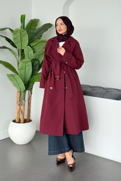Dragos Trench Coat Burgundy