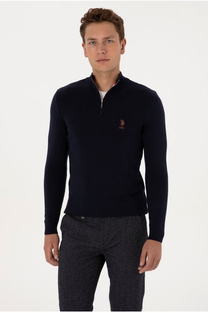 U.S Polo Assn Half Zip Slim Fit Knitwear Sweater