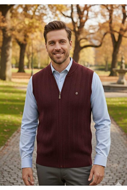 Judge Collar Zippered Steel Mesh Men's Vest