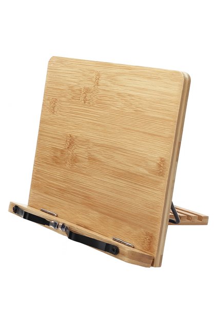 Suport pentru laptop și tabletă sau notebook și cărți, Bambus, 21 x 28 cm, Maro deschis