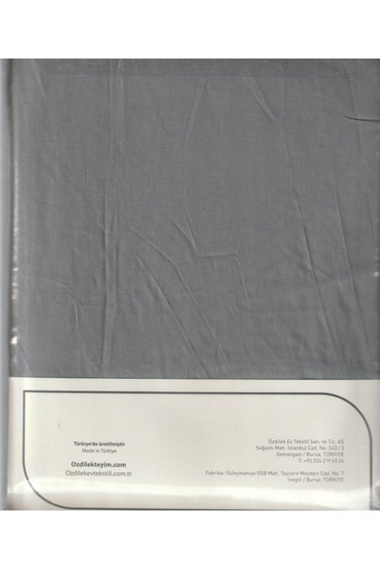 Fitted Sheet with Pillowcase Ranforce 180*200 Kul Gray Colorist