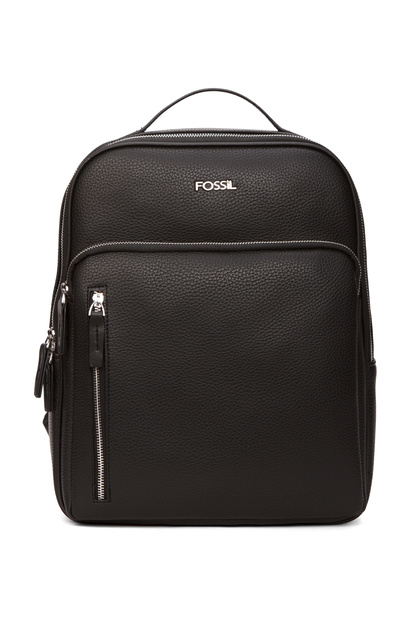 Unisex Siyah Laptop Bölmeli Laptop&Evrak Deri Sırt Çantası