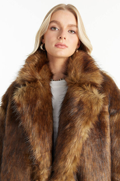 Ted Baker KAHVERENGİ SUNİ KÜRK UZUN PALTO - Fiyatı, Yorumları