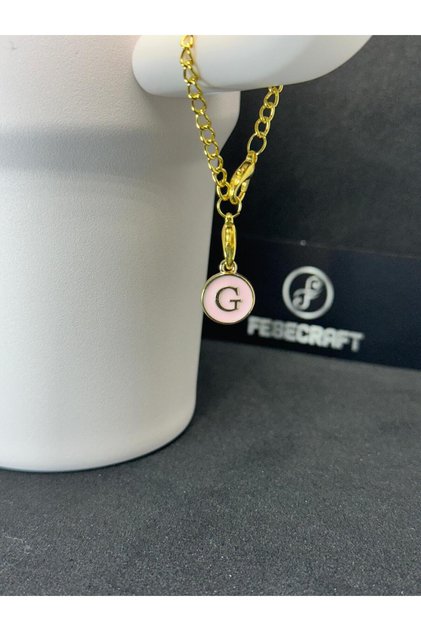 G Letter Pink Charm Stnly Quencher Compatible Thermos Accessory Bag Accessory