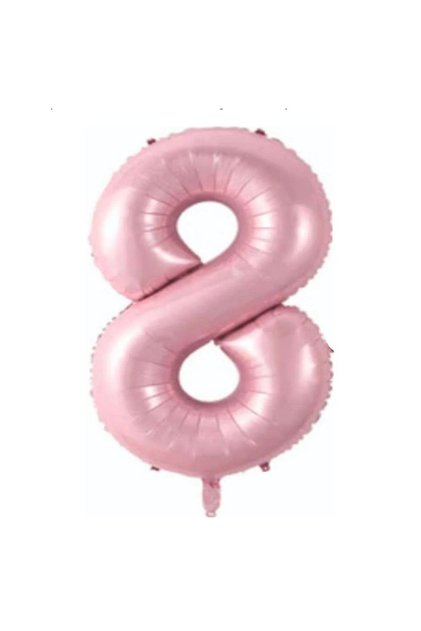 Foil Balloon 8 Number Helium Balloon 76 cm Pink Color -8 Years Old Balloon -Birthday Party Set Supplies