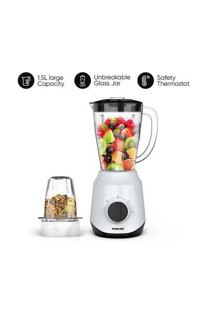 Multi-Speed Electric Blender with Handle, 1.5L BPA-Free Jar (2-Pin Plug)