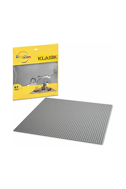 PlayZen Classic Gri Plaka 11024 – 25×25 cm Sert Taban | LEGO ile