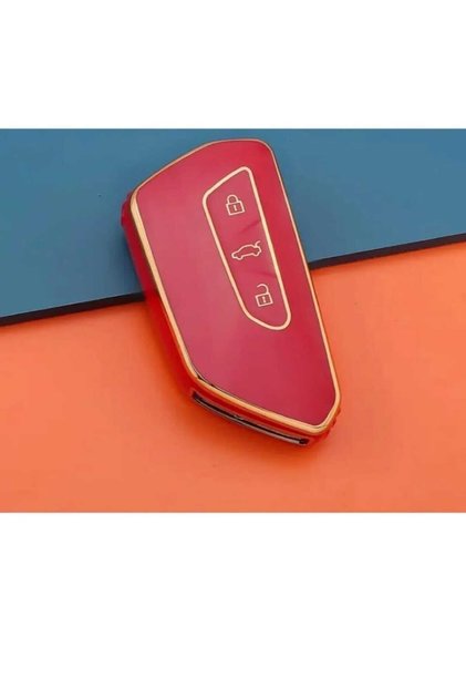 Golf 8 2021+ Caddy 2021+ Tiguan 2024 Cupra Formenter Nano Key Case Cover Red Gold Color