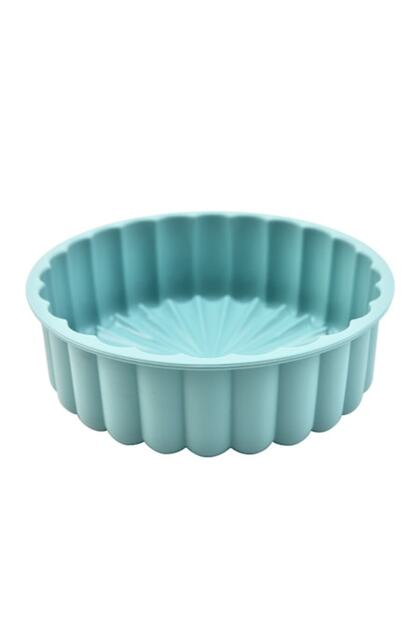 Tavă pentru tort din silicon (20x20x6,2 cm) - Albastră