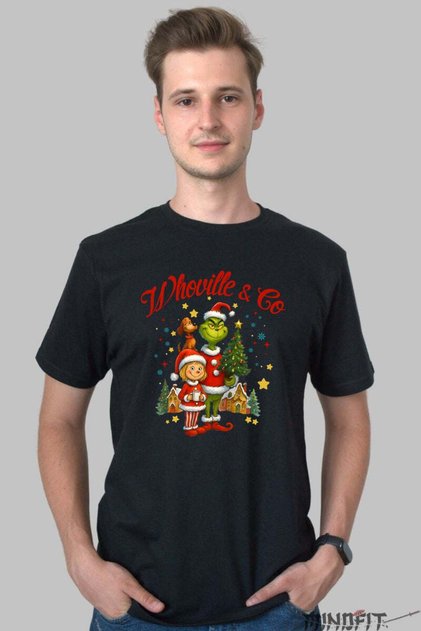 Tricou De Craciun Whoville Si Grinch Barbat