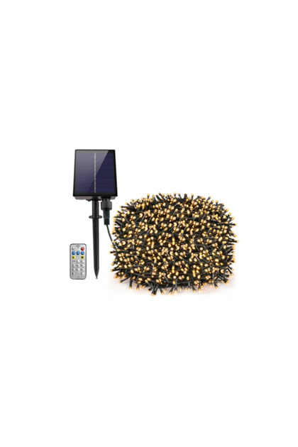 Lumini decorative solare cu ghirlande luminoase cu 600 LED-uri, 60 m, alb cald