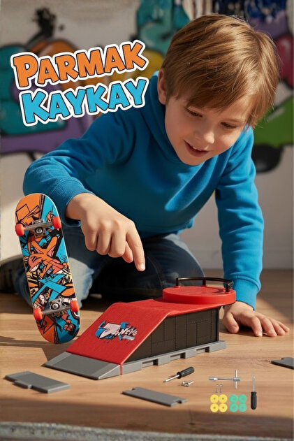 Premium Parmak Kaykay Rampalı ve Sök Tak Aksesuarlı 3+ Yaş