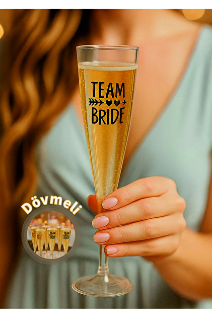 KARADENİZ PLASTİK Bride To Be Partisi Kadeh Şampanya Bardağı 6'lı