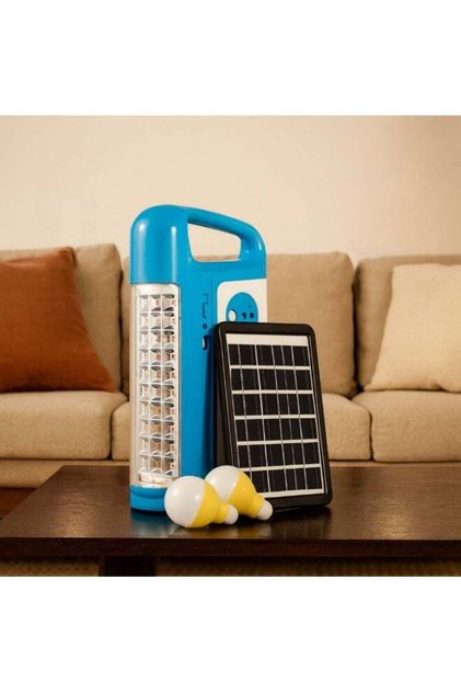 Rechargeable Emergency LED Lantern with Solar Charging & Power Bank