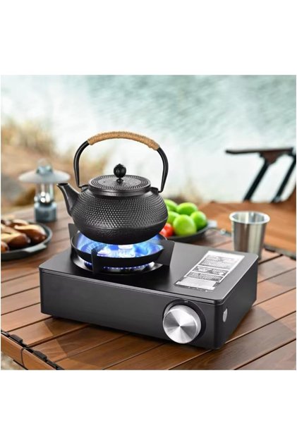 YU WELL Portable Butane Camping Stove with Carrying Case (Stainless Steel, Single Burner)