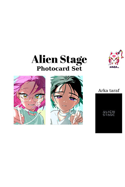 Hara Company Alien Stage Animesi Sua ve Mizi Anime Photocard Seti