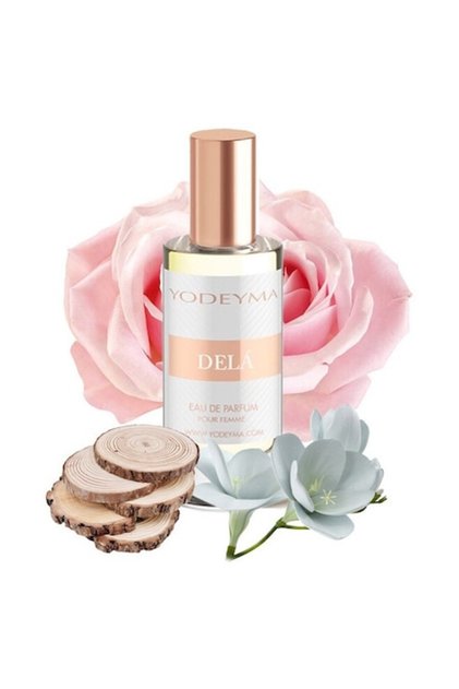 Delá Eau de Parfum pentru Femei, Freesia, Trandafir și Lemn, 15 ml