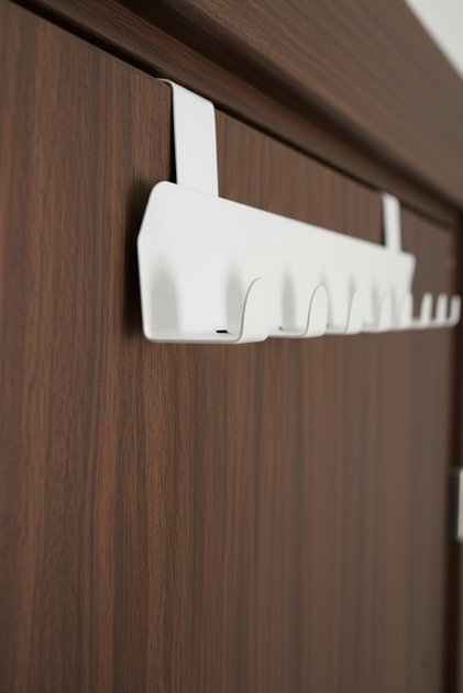 Metal Kapı Arkası Askılık – 10 Kancalı, Kapıya Takılan Çok Amaçlı Askı (Siyah & Beyaz)