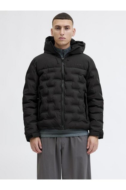 Ανδρικό μαύρο παλτό Point Heat Quilted (12285932-B)