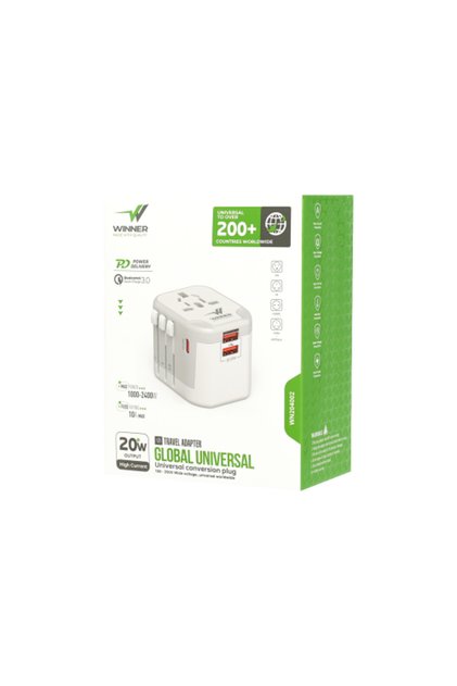 Multi Travel Charger (2 USB + Type-C)