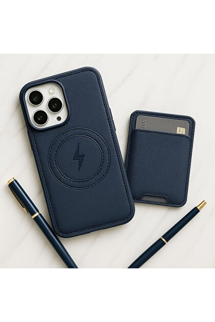 Paladyum Case iPhone 13 Pro Max Uyumlu Premium Titanyum Gri Deri