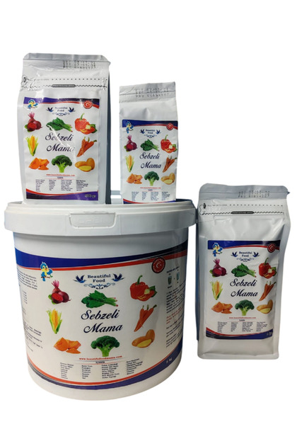 SEBZELİ Kuş Maması 5 KG(KOVA) Beautiful Food Kuş(YEMİ) Maması