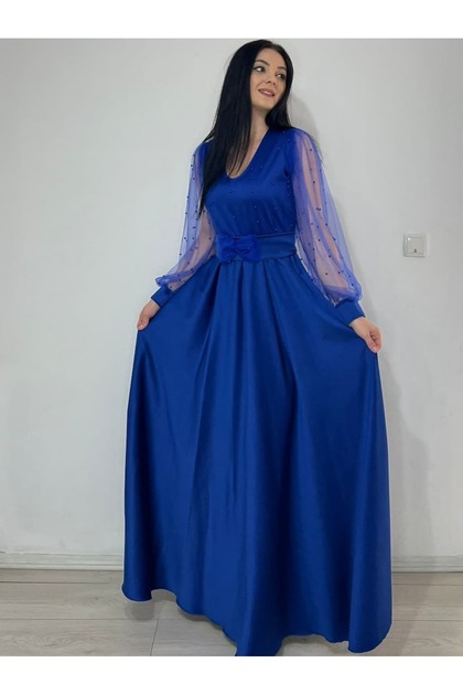 Rochie lunga eleganta tafta