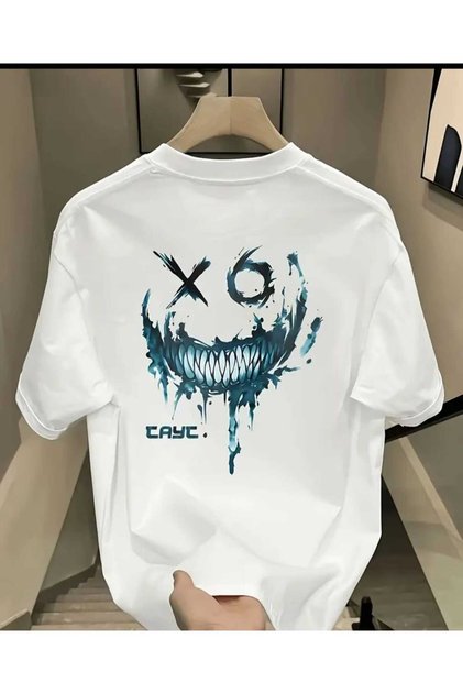 Neon Gear Face Printed T-Shirt